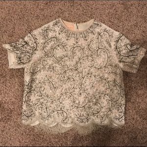 Thayer Sophisticates beaded top shirt size 14